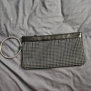 Elegant Black and Silver Clutch Bag